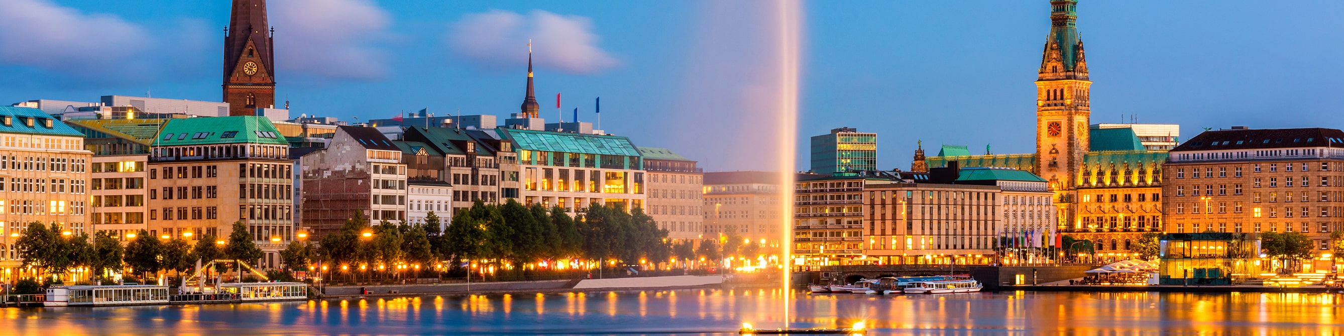 Panaorama Hamburg Binnenalster und Innenstadt