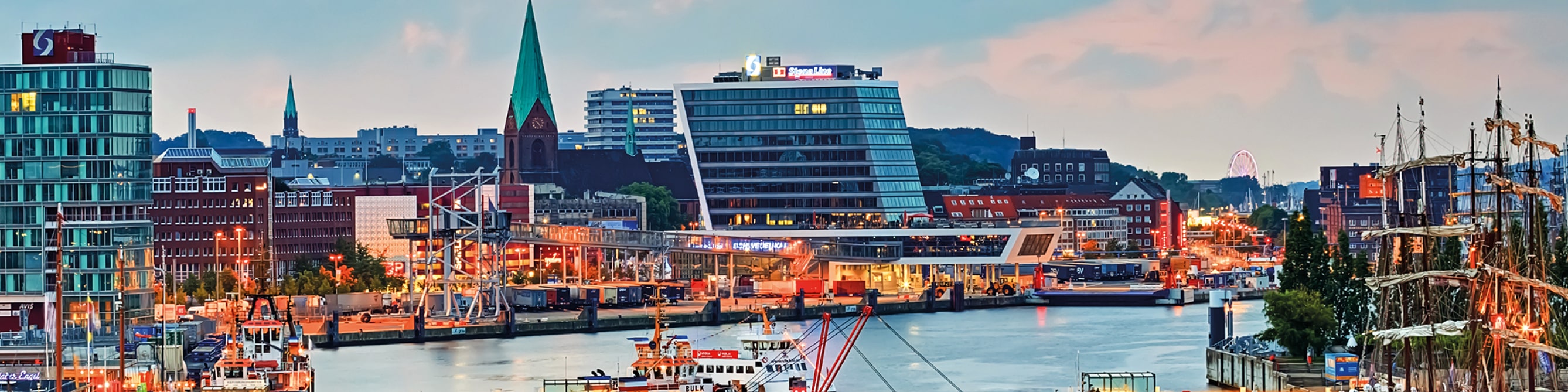 Panorama Kiel Hafen und Innenstadt